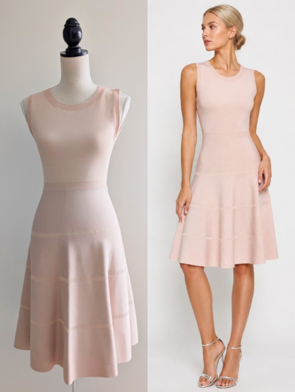 Like New Sandro Ribbed Sleeveless Knit Dress